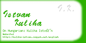 istvan kuliha business card